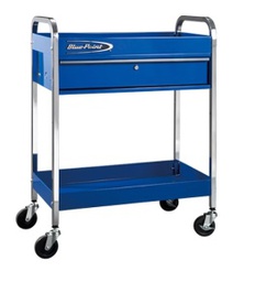 [719025012020] BLUE-POINT NO.KRBC3TD (KRBC3TB) Roll Cart 2 Shelves Locking Drawer Red