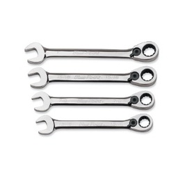 [102050012002] BLUE-POINT NO.BOER704 15˚Offset Standard Ratcheting Box/Open End Wrench Set 4pc 12-Point