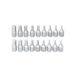 [101001115057] BLUE-POINT No.BLPHEXS1418 Set Socket Driver Stubby Hex inches/Metric 18 pcs.