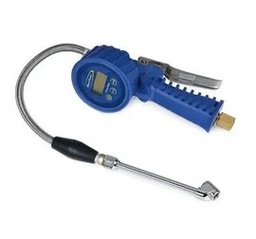 [433002012019] เกจวัดแรงดันลมยางแบบดิจิตอล BLUE-POINT NO.TPGF60 Tire Pressure Gauge with Hose Dial-Type 5 to 60 psi