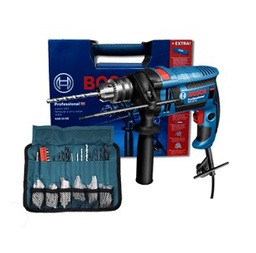 [201006014023] ชุดสว่านเจาะกระแทกซ้ายขวา BOSCH NO.GSB16 RE (06012281K2) SET Rotary Hammer 100pcs set, 750W 1/2&quot;