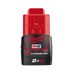 [502002862002] แบตเตอรี่ 12 โวลล์ MILWAUKEE NO.M12 BS2 Battery Li-Ion 12V,2.0Ah