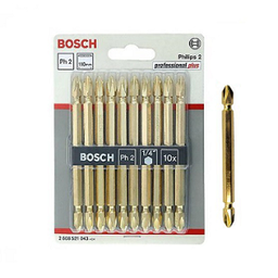 [T41164] ดอกไขควง BOSCH No.2608521043 Screw bit PH2 , 110 mm. (10 pcs/ea) Gold