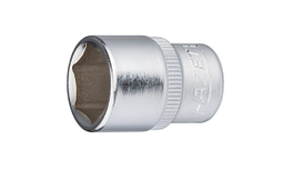 [101015057010] HAZET NO.850-10 1/4”Dr. Socket with knurling, 6P Size 10 (L25mm,D14.6mm)