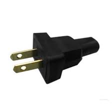 [E06611] ปลั๊กยางแบนสีดำตัวผู้ ASIAN No.G85-777 A-004 Socket Rubber Male 2P , 6A 250V.