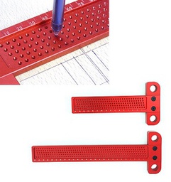 [012000000115] บรรทัดที Scale Ruler T-Type Hole Stainless Woodworking Measuring Tool for woodworking