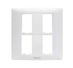 [E16133] หน้ากาก 4 ช่อง HACO No.W1104 Gang Frame 4 (White Color)