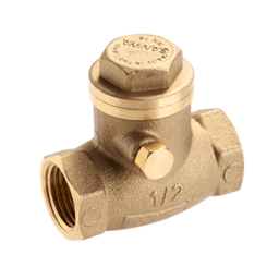 [W10371] เช็ควาล์วทองเหลืองแบบสวิง (กันกลับ) SANWA Check valve Type: Swing , 1/2&quot;