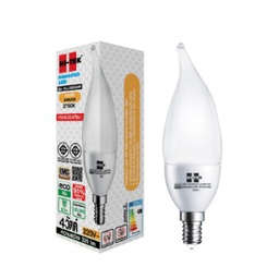 [E18348] หลอดจำปาเปลวเทียน HI-TEK No.HLLCE0504W Eco series E14 4W warm white 2700k