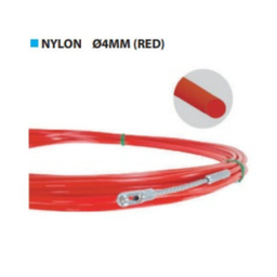 [E18595] ฟิชเทปไนล่อน TAKAMURA NO.N0415 Nylon fish tape , 4mm x 15 m. (RED)