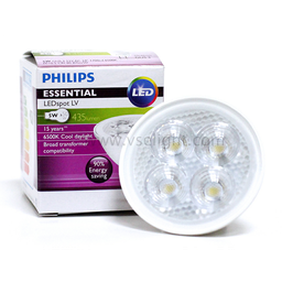 [E18680] หลอดไฟ LED PHILIPS Essential MR16 GU5.3  5W 12V WarmWhite