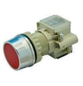 [E17951] สวิตซ์กดหัวเรียบ TEND NO.T2BFR -2a2b Push Button Switch , 25 mm.