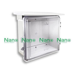 [E17960] ตู้พลาสติกกันฝนฝาใส มีหลังคา NANO NO.NANO - 102C ขนาด 11.5&quot; x 13&quot; x 6&quot;  สีขาว