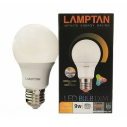 [E18342] หลอดแอลอีดีหรี่ได้ LAMPTAN LED Bulb Dimmable 9W E27 Daylight  6500K