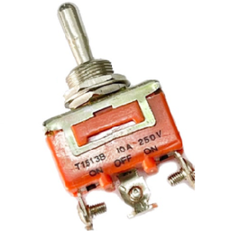 [E13773] ท๊อกเกิ้ลสวิตซ์ Toggle Switch TEND NO.TOR23B 6P10A (ON-OFF-ON Spring Return)